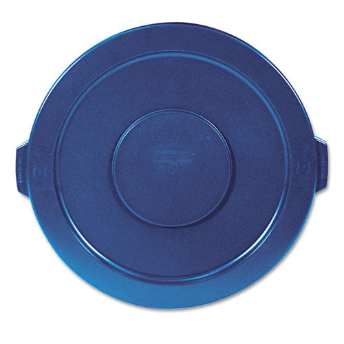 Round Flat Top Lid, For 32 Gal Round Brute Containers, 22.25" Diameter, Red