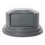 Round Brute Dome Top Lid For 55 Gal Waste Containers, 27.25" Diameter, Gray