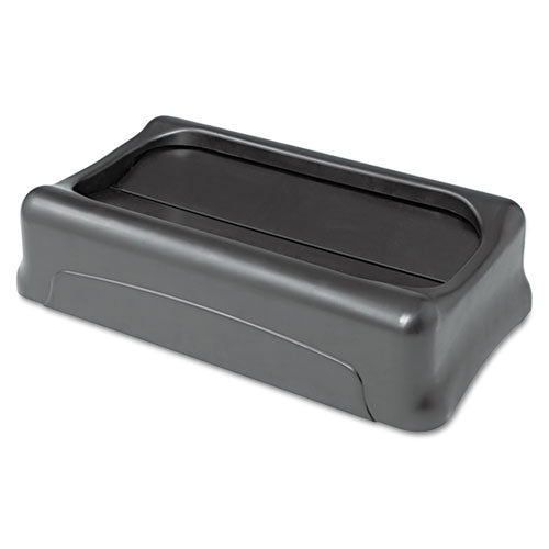 Swing Top Lid For Slim Jim Waste Containers, 11.38w X 20.5d X 5h, Black
