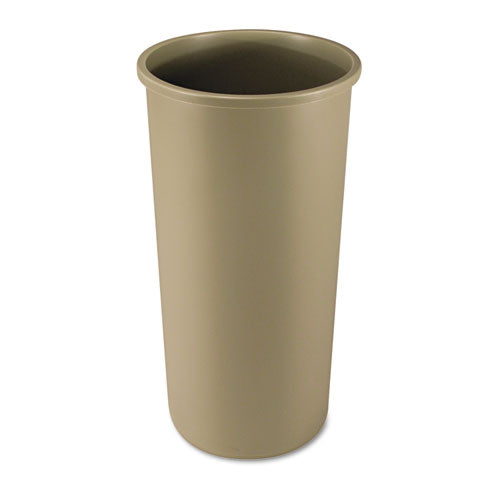 Untouchable Large Plastic Round Waste Receptacle, 11 Gal, Plastic, Gray