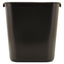 Deskside Plastic Wastebasket, 7 Gal, Plastic, Black