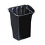Optional Utility Cart Refuse/utility Bin, 8 Gal, Polyethylene, Black