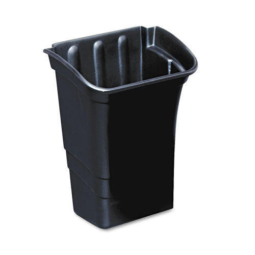 Optional Utility Cart Refuse/utility Bin, 8 Gal, Polyethylene, Black