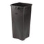 Untouchable Square Waste Receptacle, 35 Gal, Plastic, Gray
