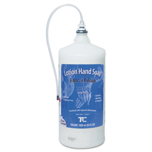 Oneshot Lotion Soap, Fragrance-free, 1,600 Ml Refill, 4/carton