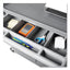 Xtra Instrument Cart With Locking Storage Area, Plastic, 3 Shelves, 300 Lb Capacity, 20" X 40.63" X 37.8", Gray