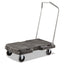 Triple Trolley Platform Truck With Angled-loop Handle, 500 Lb Capacity, 20.5 X 32.5 X 35, Black