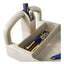 Heavy-duty Utility Cart With Lipped Shelves, Plastic, 2 Shelves, 500 Lb Capacity, 17.13" X 38.5" X 38.88", Beige