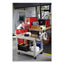 Heavy-duty Utility Cart With Lipped Shelves, Plastic, 2 Shelves, 500 Lb Capacity, 25.9" X 45.2" X 32.2", Beige