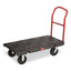 Heavy-duty Utility Cart With Lipped Shelves, Plastic, 2 Shelves, 750 Lb Capacity, 26" X 55" X 33.25", Black