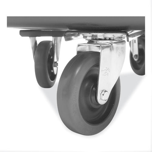 Cube Truck, 59 Gal, 300 Lb Capacity, Plastic, Black