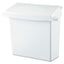 Sanitary Napkin Receptacle With Rigid Liner, Plastic, White