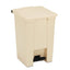 Indoor Utility Step-on Waste Container, 12 Gal, Plastic, Red