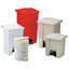Indoor Utility Step-on Waste Container, 12 Gal, Plastic, White