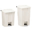 Step-on Receptacle, 18 Gal, Polyethylene, Beige