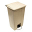 Step-on Receptacle, 18 Gal, Polyethylene, Beige