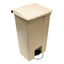 Step-on Receptacle, 23 Gal, Polyethylene, Beige