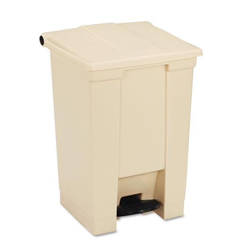Indoor Utility Step-on Waste Container, 23 Gal, Plastic, Red