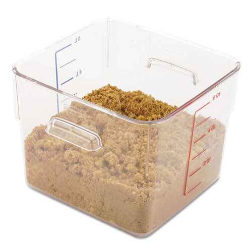 Spacesaver Square Containers, 2 Qt, 8.8 X 8.75 X 2.7, Clear, Plastic