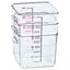 Spacesaver Square Containers, 2 Qt, 8.8 X 8.75 X 2.7, Clear, Plastic
