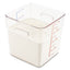 Spacesaver Square Containers, 4 Qt, 8.8 X 8.75 X 4.75, Clear, Plastic