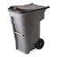 Brute Roll-out Heavy-duty Container, 95 Gal, Polyethylene, Gray