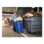 Square Brute Recycling Rollout Container, 50 Gal, Plastic, Blue