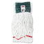 Web Foot Shrinkless Looped-end Wet Mop Head, Cotton/synthetic, Medium, White, 6/carton