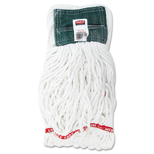 Web Foot Shrinkless Looped-end Wet Mop Head, Cotton/synthetic, Medium, White, 6/carton