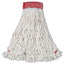 Web Foot Wet Mop Head, Shrinkless, Cotton/synthetic, White, Large, 6/carton