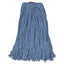 Cotton/synthetic Cut-end Blend Mop Head, 24 Oz, 1" Band, Blue, 12/carton