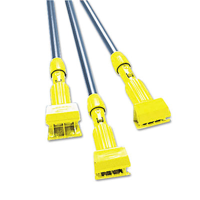 Gripper Fiberglass Mop Handle, 1" Dia X 54", Black/yellow