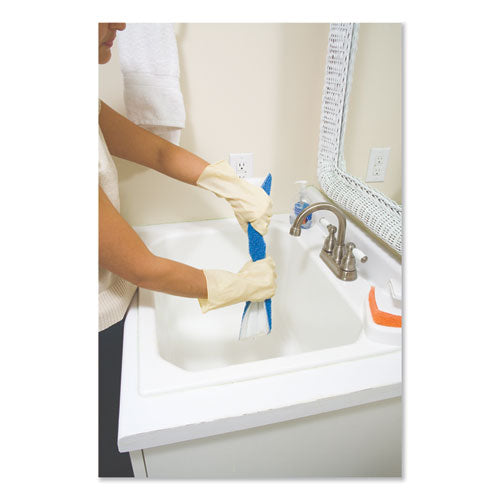 Economy Wet Mopping Pad, Microfiber, 18", Blue