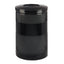 Classics Perforated Open Top Receptacle, 51 Gal, Steel, Black