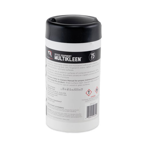 Office Equipment Multikleen Wet Wipes, Cloth, 5.44 X 6.38, 75/tub