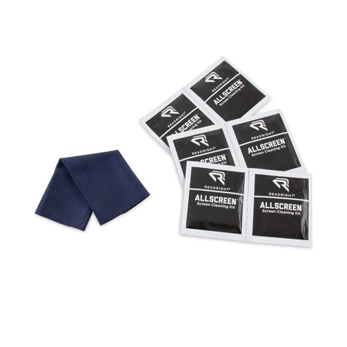 Allscreen Screen Cleaning Kit, 50 Individually Wrapped Presaturated Wipes, 1 Microfiber Cloth/box