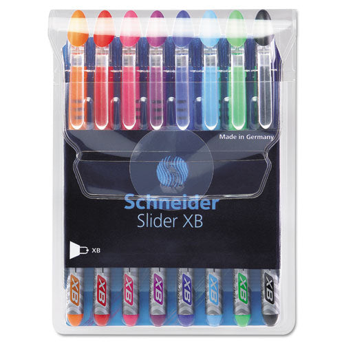 Slider Basic Ballpoint Pen, Stick, Medium 0.8 Mm, Blue Ink, Blue Barrel, 10/box