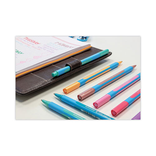 Slider Edge Xb Pastel Ballpoint Pens With Convertible Case/stand, Stick, Extra-bold 1.4mm, Assorted Ink/barrel Colors, 8/set