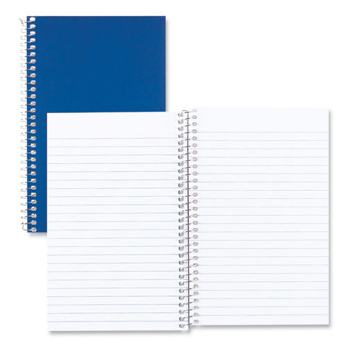 Single-subject Wirebound Notebooks, 1 Subject, Medium/college Rule, Kolor Kraft Blue Front Cover, 7.75 X 5, 80 Sheets