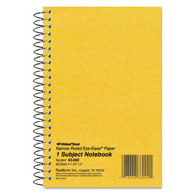 Single-subject Wirebound Notebooks, 1 Subject, Medium/college Rule, Kolor Kraft Blue Front Cover, 7.75 X 5, 80 Sheets