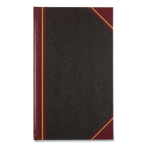 Texthide Record Book, 1 Subject, Medium/college Rule, Black/burgundy Cover, 14 X 8.5, 500 Sheets