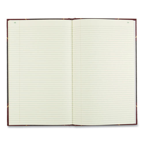 Texthide Record Book, 1 Subject, Medium/college Rule, Black/burgundy Cover, 14 X 8.5, 500 Sheets