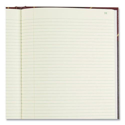 Texthide Record Book, 1 Subject, Medium/college Rule, Black/burgundy Cover, 14 X 8.5, 500 Sheets