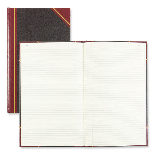 Texthide Record Book, 1 Subject, Medium/college Rule, Black/burgundy Cover, 14 X 8.5, 500 Sheets