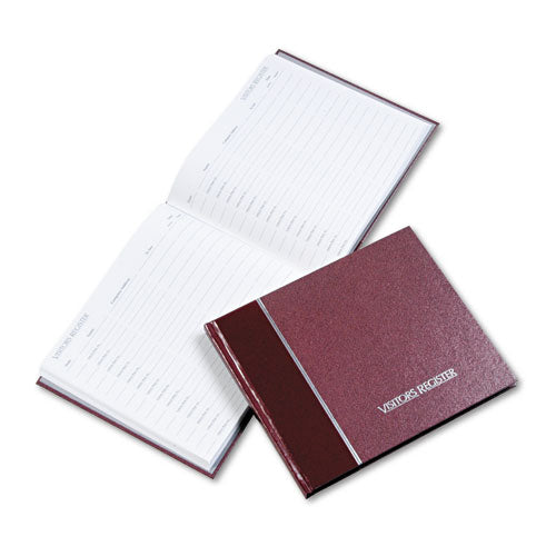 Hardcover Visitor Register Book, Burgundy Cover, 9.78 X 8.5 Sheets, 128 Sheets/book