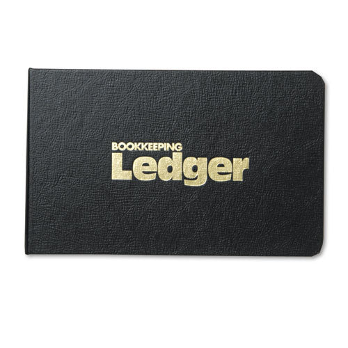 Four-ring Ledger Binder Kit With A-z Index, Black Cover, 8.5 X 5 Debit-credit-balance Sheets, 100 Sheets/book