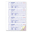 Money Receipt Book, Softcover, Three-part Carbonless, 7 X 2.75, 4 Forms/sheet, 100 Forms Total
