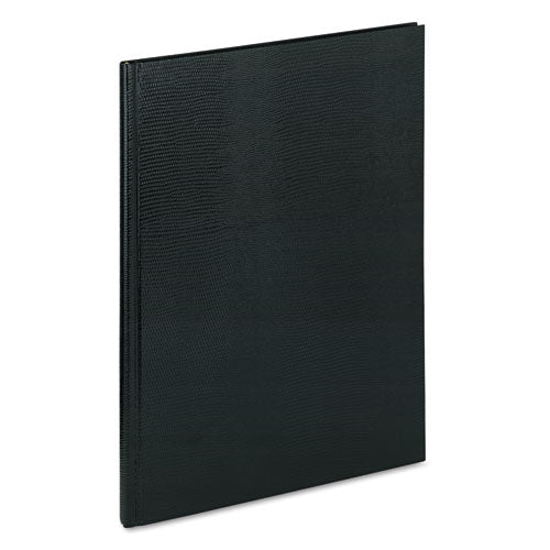 Executive Notebook, Ribbon Bookmark, 1 Subject, Medium/college Rule, Black Cover, 10.75 X 8.5, 75 Sheets