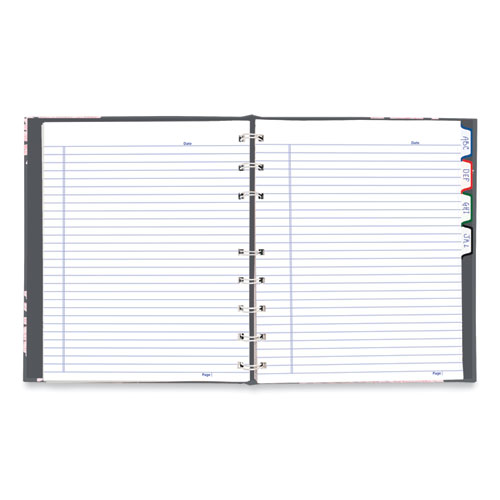 Notepro Notebook, 1 Subject, Medium/college Rule, Pink Daisy Cover, 9.25 X 7.25, 75 Sheets