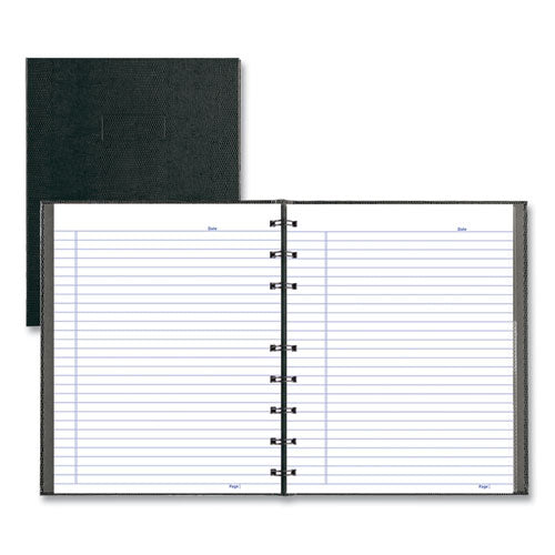 Notepro Notebook, 1 Subject, Narrow Rule, Black Cover, 9.25 X 7.25, 75 Sheets